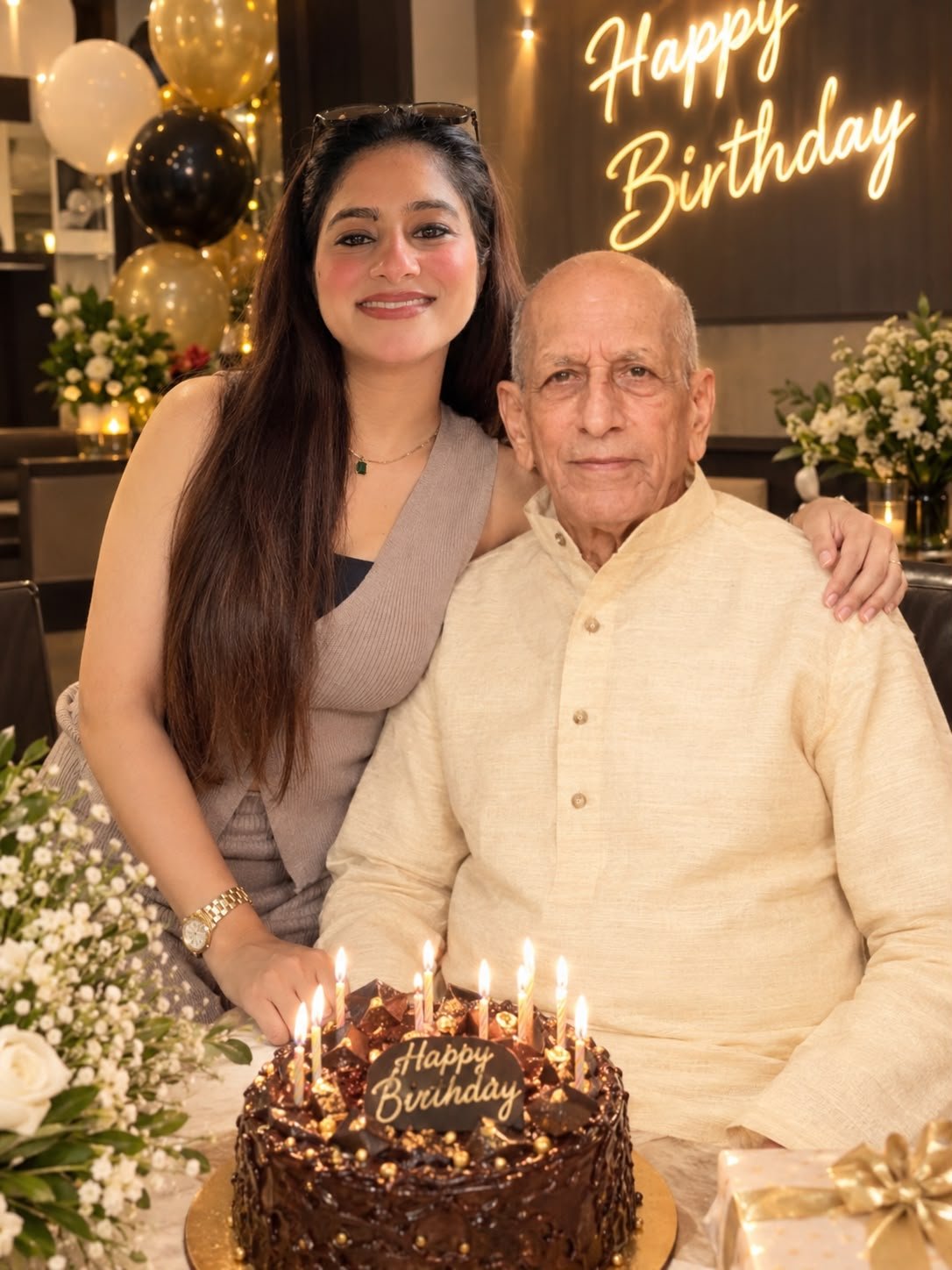 Kanishka with her Dadu